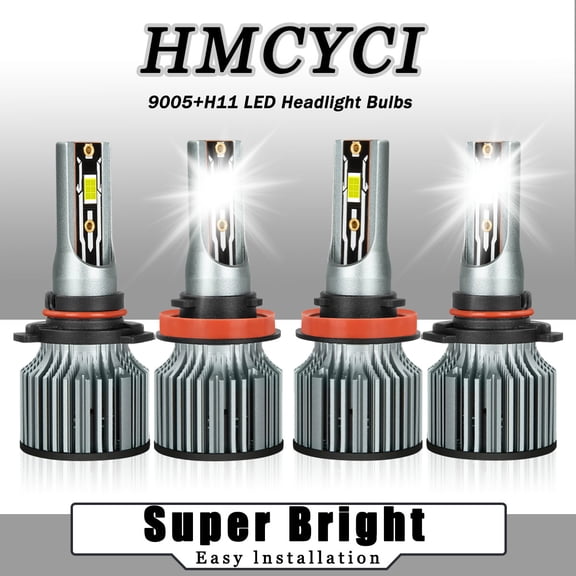 HMCYCI For Subaru Forester 2009-2018 LED Headlight High Low Beam Bulbs Combo Cool White