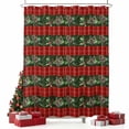 thumbnail image 2 of Green Pine Cones Shower Curtain, Christmas Winter Red Buffalo Plaid Waterproof Fabric Shower Curtains with 12 Hooks, Bathroom Curtain Set for Bathroom Accessories Decor, 66 x 72 Inches, 2 of 9