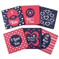 thumbnail image 1 of Inkdotpot Set of 6 Drink Coasters Easy Clean 4-inch SquareCoastersCork Base,Reusable,Love, 1 of 8