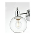 thumbnail image 3 of Living District Davian 1-Light Metal/Glass Swing Arm Wall Sconce in Chrome/Clear, 3 of 6
