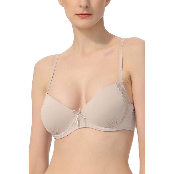 phistic Women Lace Trim Padded Underwire Bra (Regular & Plus Size 34A-40D)