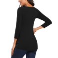 thumbnail image 5 of Ecavus Women's Maternity Tops 3/4 Tunic Top Black S, 5 of 5