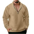 thumbnail image 2 of Mens Quarter Zip Sweatshirts Polars Fleece Pullover Long Sleeve Sweatshirt Stand Collar Jacket Classic Sweater Smart Solid Color Sweatshirts Thermal Tops Warm Casual Wear S-3XL, 2 of 7