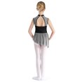 thumbnail image 2 of vastwit Shiny Figure Skating Bodysuit Kids Girls Ballet Gymnatics Leotard Skirted Lyrical Dancewear Black 10, 2 of 7