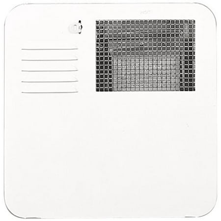 - 6261APW Polar White Water Heater Door, 4 and 6 Gallon radius corner surface mount door By Suburban