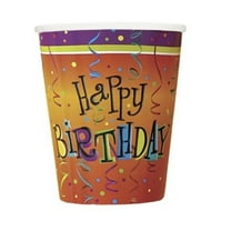 Lively Birthday 9 Oz. Paper Cups 8Ct