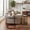 Gray, variant on ELLEGNT Nesting Coffee Table Set of 2 - Modern Round Side Tables for Living Room or Balcony Brown