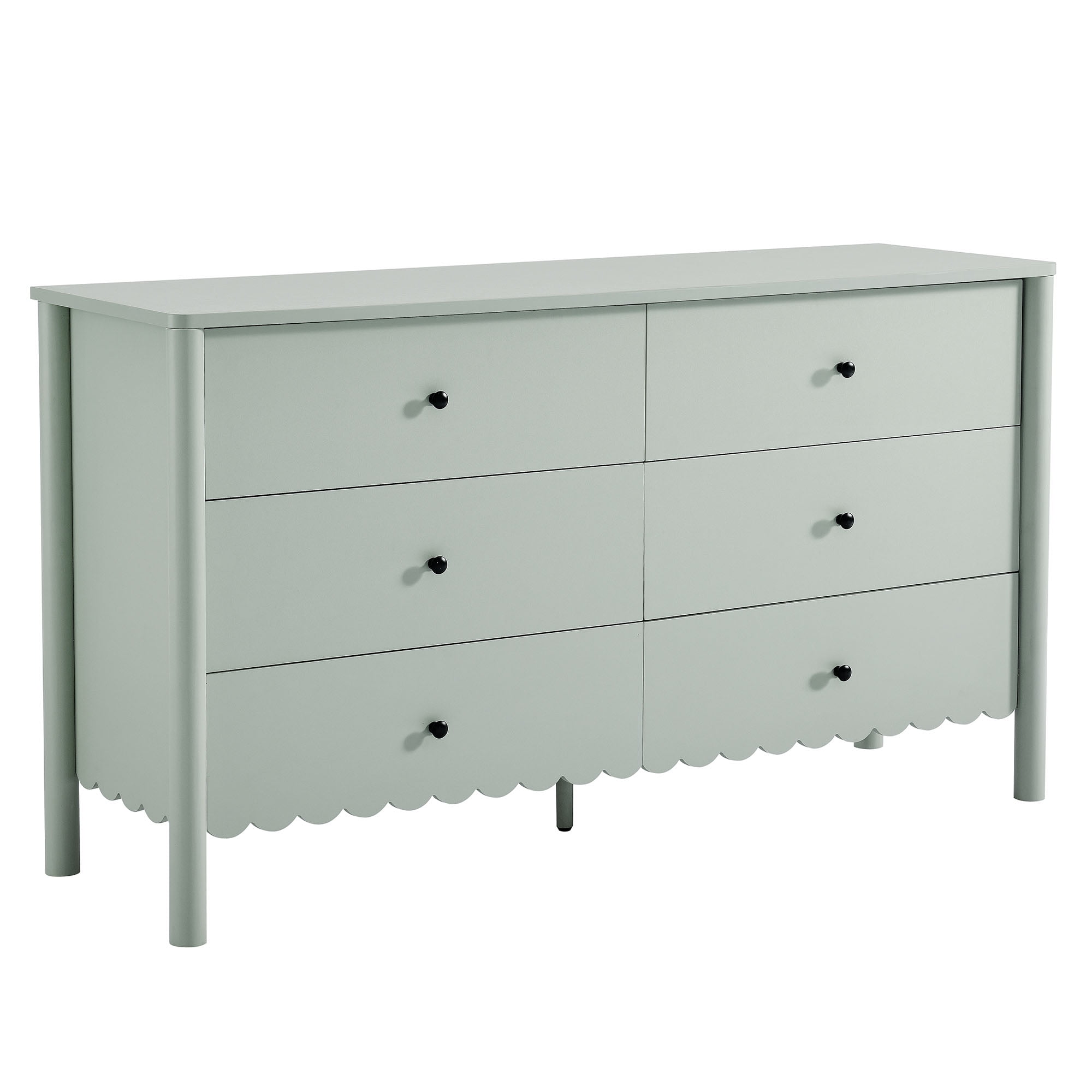 Modway Emmeline Scalloped 6-Drawer Dresser