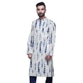thumbnail image 4 of Atasi Printed Kurta For Men Mandarin Collar Cotton Poplin Casual Kurta Shirt, 4 of 7