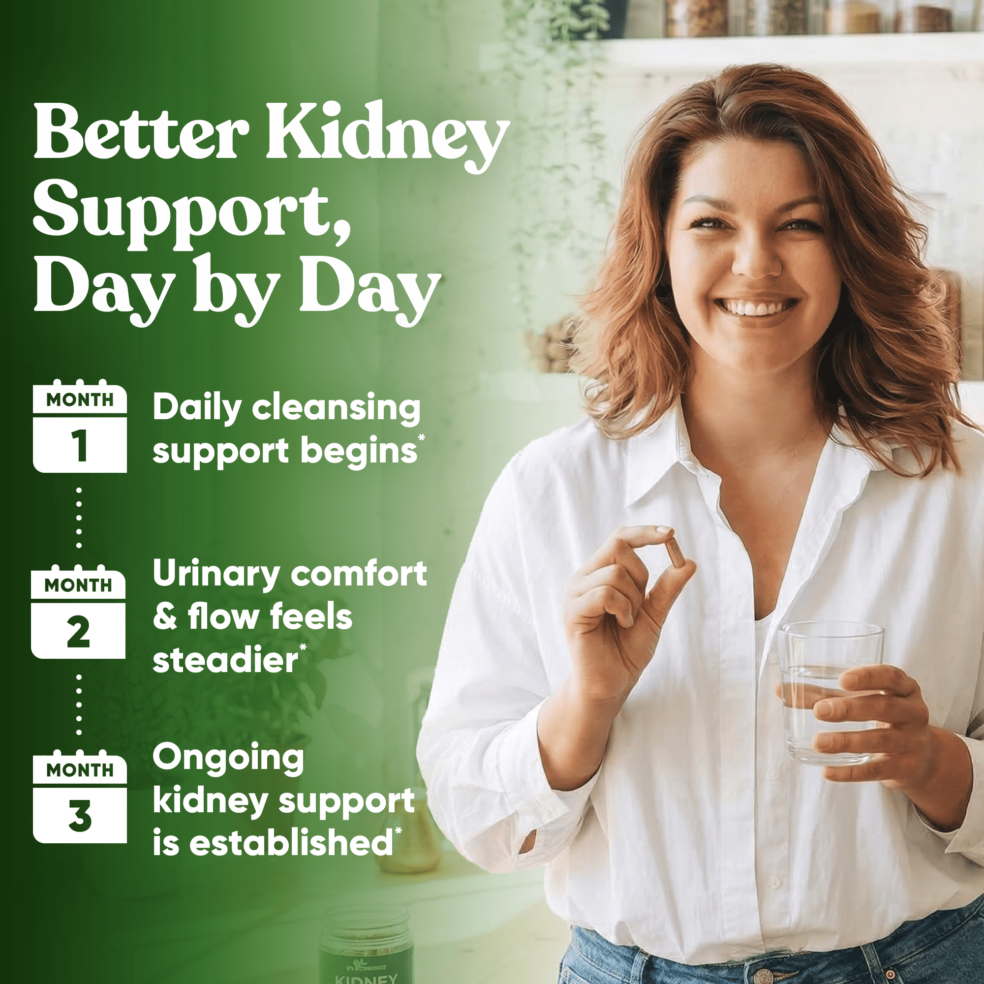 Eu Natural Kidney Cleanse Detox Supplement - Advanced Kidney Support Formula with Cranberry Pacran, Dandelion Root, Turmeric & Milk Thistle - 60 Capsules