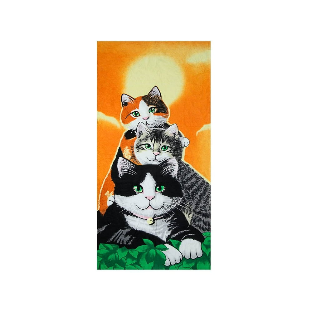 Hencely Home Cats Beach Towel