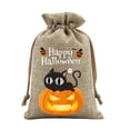 thumbnail image 3 of AZXY Halloween Drawstring Gift Bags Texture Pumpkin Print Candy Treat Pouches, Reusable Portable Multipurpose Goodie Sacks for Halloween Party Favors & Holiday Decor Storage, 3 of 7