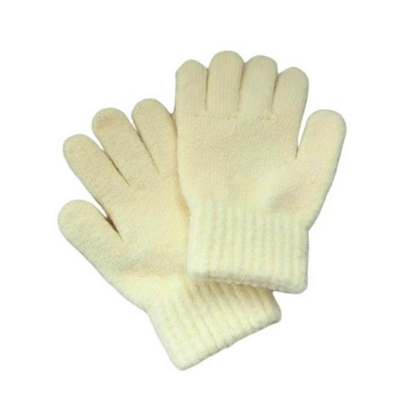 HAiming Kids Winter Knit Gloves Stretchy Solid Color Soft Comfy Warm Cold Weather Mittens for Toddler Girls