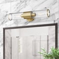 thumbnail image 3 of Livex Lighting Banca 2-Light Metal & Glass ADA Vanity Sconce in Antique Brass, 3 of 13