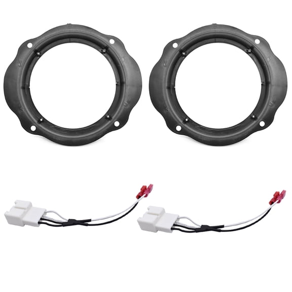 2pcs For Ford 2004 - 2010 Focus Accessories 6.5" Car Door Speaker Adapter W/Harness