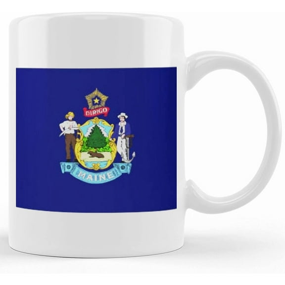 Maine Coffee Mug State Flag Coffee Mug Gift, Ceramic Novelty Coffee Mug, Tea Cup, Gift Present For Birthday, Christmas Thanksgiving Festival, 11oz Sarcasm With Sayings Mug