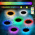 thumbnail image 3 of Solar Floating Pool Lights with Remote, Color Changing Sunflower Water Lights for Ponds, Pools, Garden Decor - Waterproof LED Decorations, 3 of 7