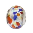 thumbnail image 2 of GlassOfVenice Murano Glass Silver Multicolor Confetti Charm Bead, 2 of 6