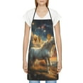 thumbnail image 3 of Easygdp Starry Sky White Horse Apron Waterdrop Resistant with 2 Pockets,Oil Resistant Cooking Kitchen Chef Apron for Women Men, 3 of 7