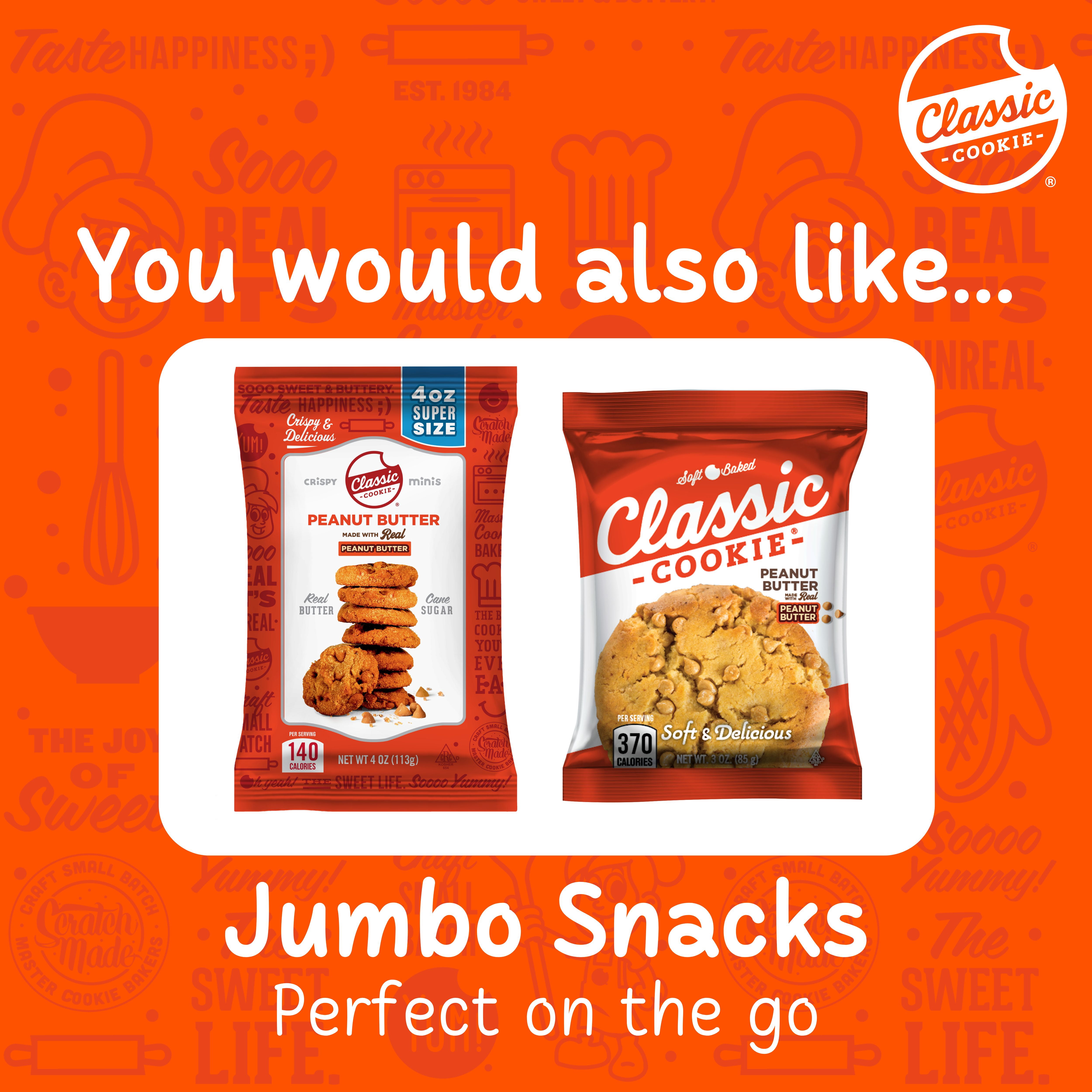 Classic Cookie, Crispy Mini Cookies, Peanut Butter 7oz, 2 Bags