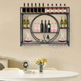 thumbnail image 4 of Industrial Style Wall-Mounted Wine Rack - Iron Wine Shelf, Black Hanging Wine Cabinet, 4 of 12