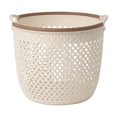 thumbnail image 1 of Cesta de lavandería flexible con asas, cesta de lavandería de plástico, cesta de almacenamiento, cesta redonda portátil, cesta de ropa ventilada, bolsa de compras para la colada, cesta hueca para, 1 of 7