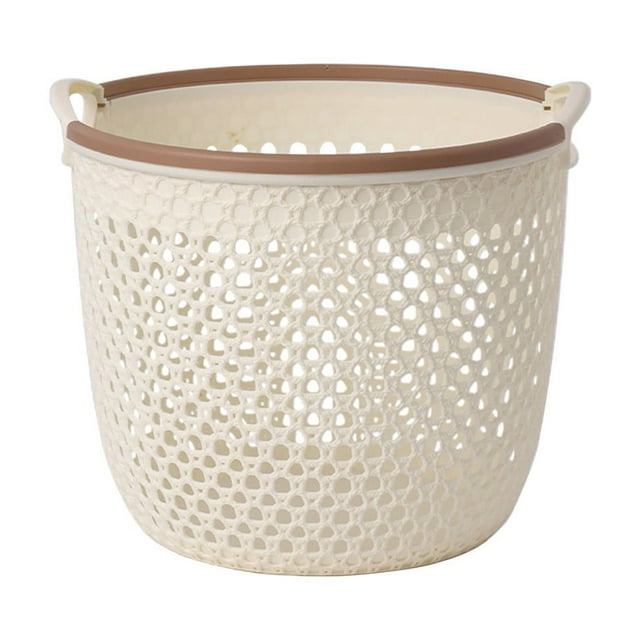 Cesta de lavandería flexible con asas, cesta de lavandería de plástico, cesta de almacenamiento, cesta redonda portátil, cesta de ropa ventilada, bolsa de compras para la colada, cesta hueca para