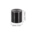 thumbnail image 2 of 5 piezas de botón de potenciómetro con eje estriado de aluminio negro, superficie lisa, botón rotativo 13mmx13mm para control de volumen, 2 of 3