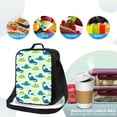 thumbnail image 4 of Balery Cute Dinosaur Blue Green Caja de Almuerzo y Bolsa de Almuerzo para Hombres y Mujeres, Bolsa de Almuerzo Reutilizable con Gran Capacidad, Bolsa de Almuerzo Aislada, 4 of 7