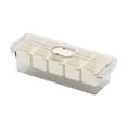 thumbnail image 1 of Bandeja de servicio dividida con tapa y manija de contenedor de almacenamiento de frutas transparentes 5 compartimentos de bocadillos para vegetales Solo caja, 1 of 9