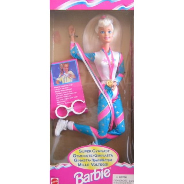 super gymnast barbie doll w tumbling ring (1995) - Walmart.com