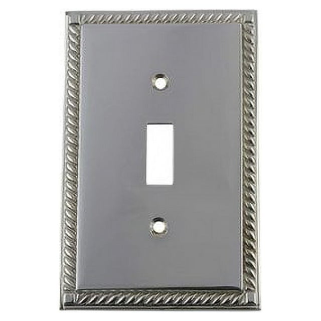 Nostalgic Warehouse 719890 Plaque de Commutateur de Corde avec Bascule Unique, Chrome Brillant