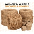 thumbnail image 4 of Manila Rope - 3 Strand Cordage Twisted Braided Rope - Thick Natural Fiber Rope for Nautical, Marine, Decorative Rope for Crafts, Porch Column, Outdoor Pole Wrap, Tree Rope Swing (1/4" 1200 Feet), 4 of 6