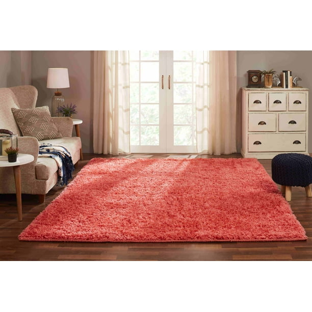 Chesapeake Microfiber Coral Shag Area Rug (7' 3"x 9' 3")