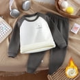 thumbnail image 2 of REDARER Girls Thermal Underwear Set Lined Pajamas, Long Sleeve Top and Pants for Kids Cold Weather,18-24 Months, 2 of 3