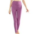 thumbnail image 2 of Thermal Underwear Bottoms For Women New Thermal Leggings With Thick Velvet Lining Warm High Waisted Elastic Bottom And Plus Size Long Johns Hot Pink XL, 2 of 4