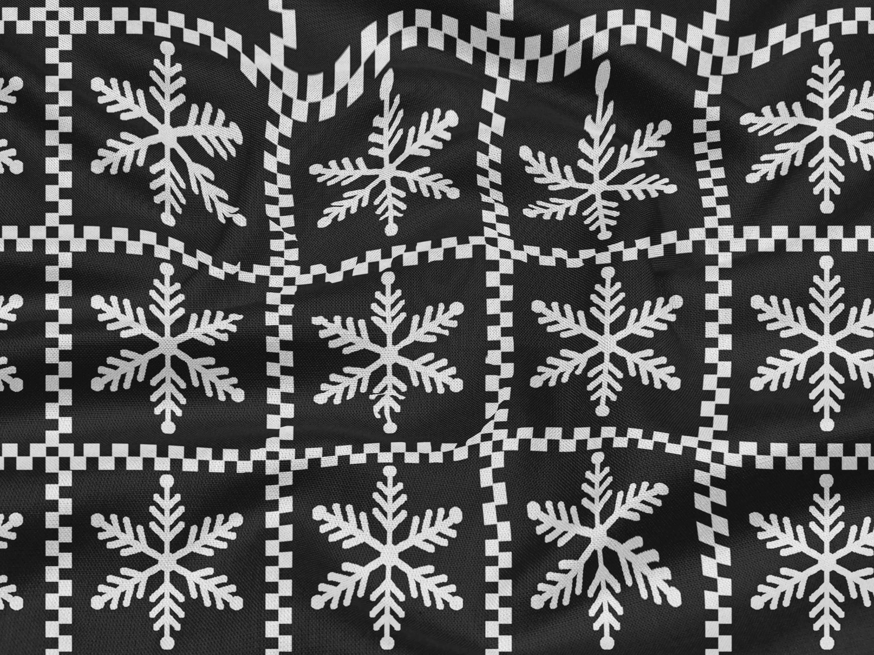 oneOone Rayon Black Fabric Merry Christmas Sewing Fabric By The Yard Printed Diy Clothing Sewing Supplies 56 Inch Wide