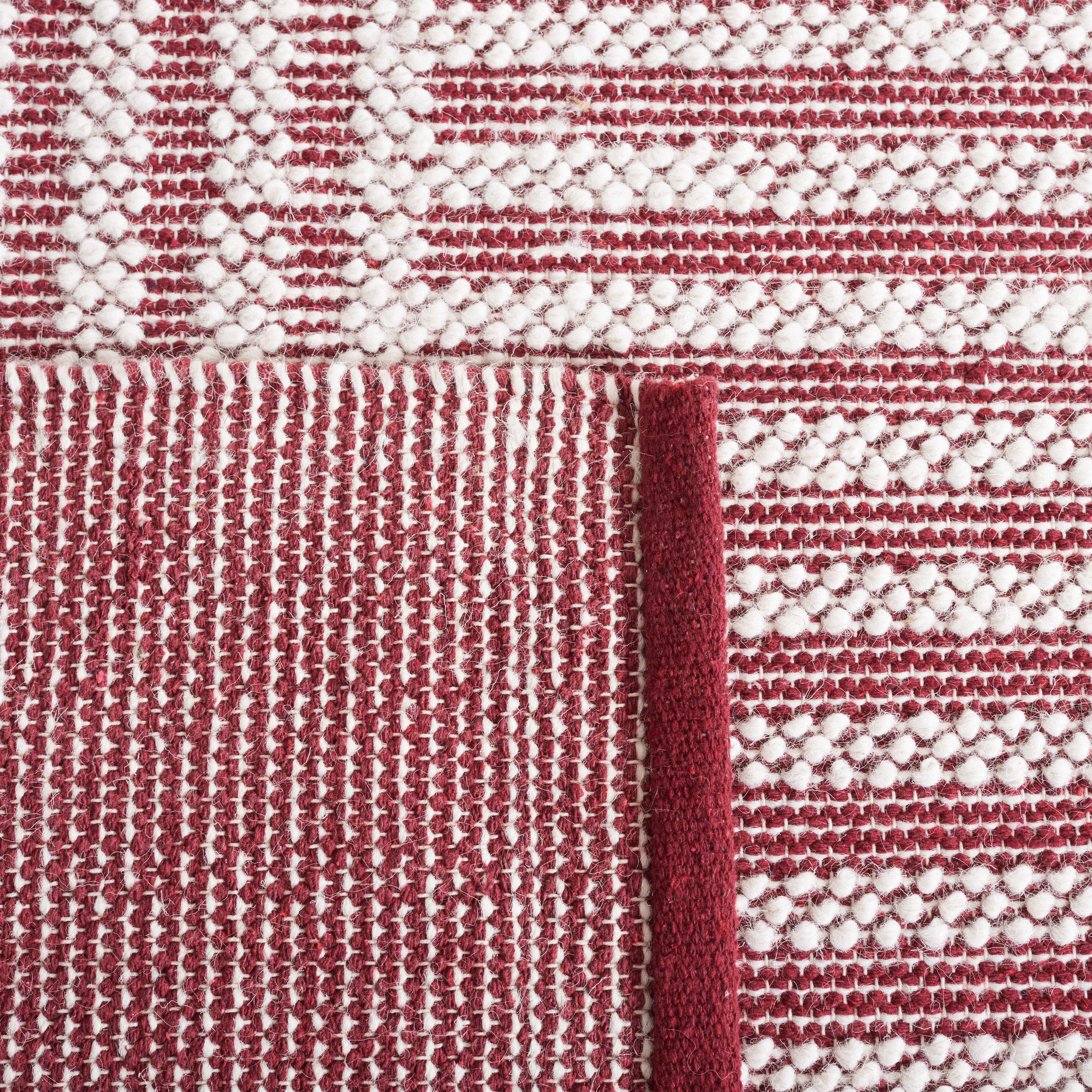 SAFAVIEH Natura Wayra Striped Area Rug, Ivory/Red, 8' x 10'