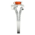 thumbnail image 3 of 1.49 ct Heart Cut Simulated Red Diamond Halo Engagement Ring for Women in 18K White Gold, 3 of 5