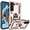 Rose Gold, variant on Galaxy S22 Case, Samsung S22 Case with HD Screen Protector, [Military-Grade] Magnetic Ring Holder Kickstand Shockproof Protective Phone Case for Samsung Galaxy S22, Purple