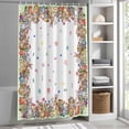 thumbnail image 6 of Spring Easter Shower Curtain Set, Waterproof Shower Curtains for Bathroom, Colorful Eggs Botanical Bunny Plaid Washable Fabric Cloth Bath Curtain for Bathtub Decoration with Hooks 60x72 Inches, 6 of 9