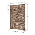 thumbnail image 4 of MAYEERTY 72" × 47" Outdoor Privacy Screen, Metal Decorative Screen, Brown, 4 of 5