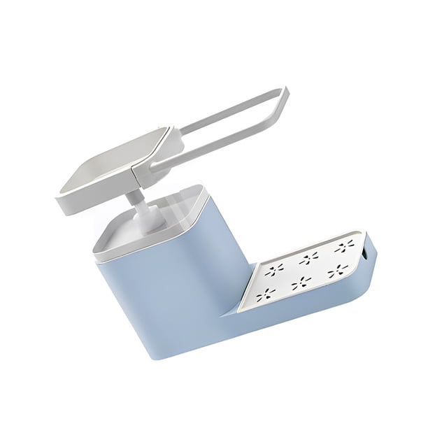 Inteprter Caja de salida de detergente automática con fregadero Estante de almacenamiento de plástico portátil Dispensador de líquido ligero de secado Cocina y Comedor Azul Inteprter HA083844-02B