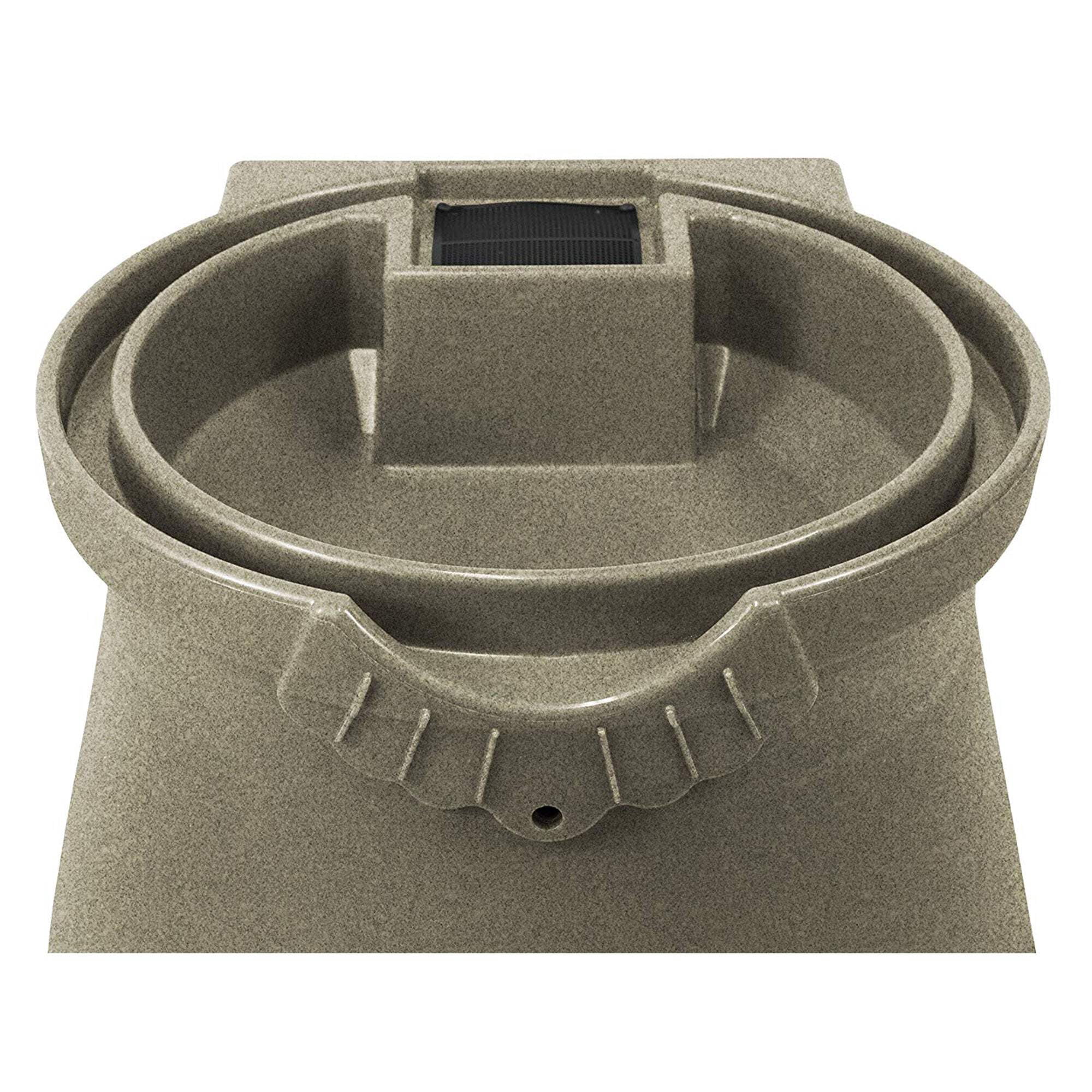 Good Ideas Rain Wizard 50 Gal Plastic Rain Barrel Urn, Sandstone (3 Pack)