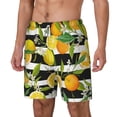 thumbnail image 2 of Balery Orange and Lemon Mens Swim Trunks Swim Shorts for Men Quick Dry Inseam Beach Shorts with Compression Liner Pocket-XX-Large, 2 of 9