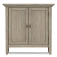 thumbnail image 3 of Simpli Home Redmond SOLID WOOD 32 inch Wide Transitional Low Storage Cabinet in Distressed Grey, 3 of 8