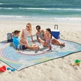 thumbnail image 5 of Extra Large Picnic Beach Blanket Waterproof Sand Proof Portable Outdoor Mat Cinnamoroll Sit on Cloud Wear Headphone 80x118, 5 of 9