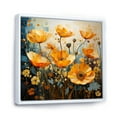thumbnail image 2 of Designart "Moments Of Vivid Yellow Poppies I" Poppies Floater Framed Canvas Wall Art, 2 of 5
