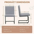 thumbnail image 2 of WSSYzyzf Upholstered Dining Chairs Set of 2, Modern Leathaire Kitchen Chairs with Steel Legs, High Back, Armless Chairs for Dining Room, Kitchen, Grey, 2 of 10