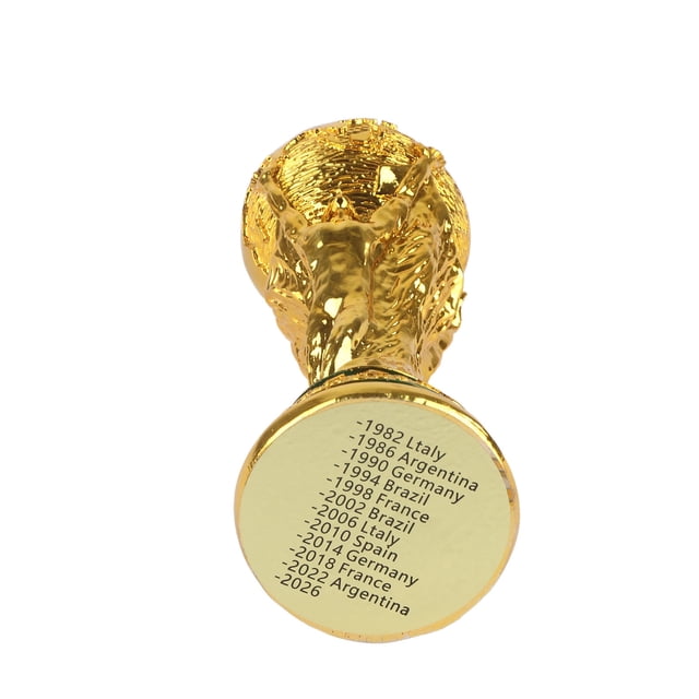 Réplica del trofeo de la Copa de Oro 2022, trofeo del premio mundial de fútbol para decoración familiar, regalo para fanáticos del fútbol, 21 cm, sólido